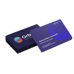 Tarjetas de visita sobre cartulina 350gr satinada mate