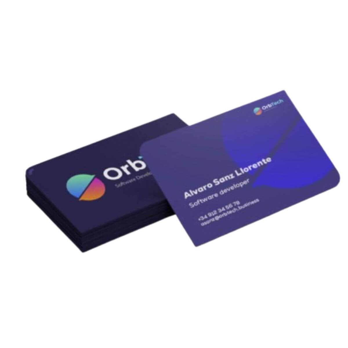 Tarjetas de visita 350g con acabado satinado mate